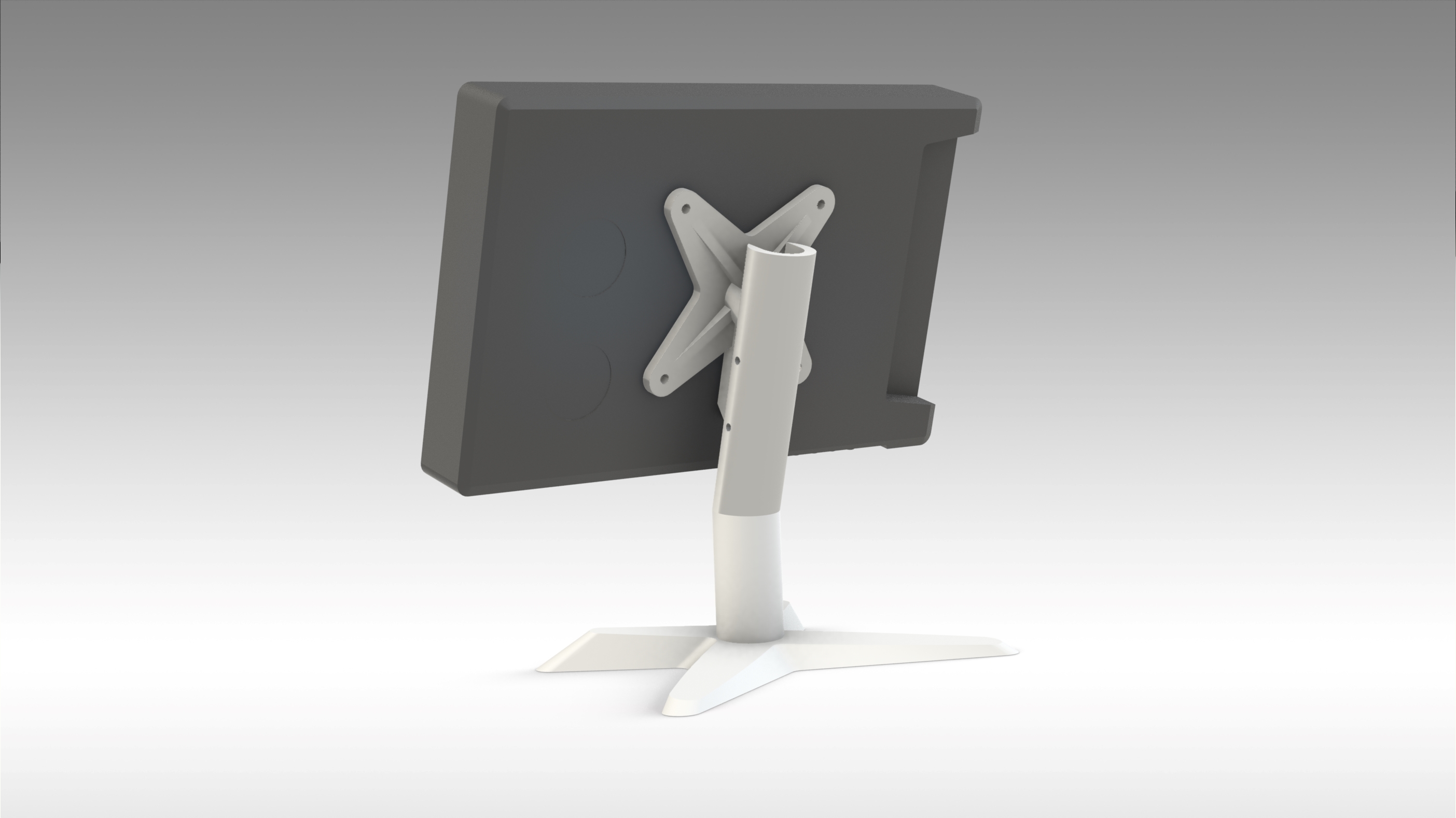 STL file Vesa 75mm Mount Monitor Stand (new 100mm Vesa Bracket included ...